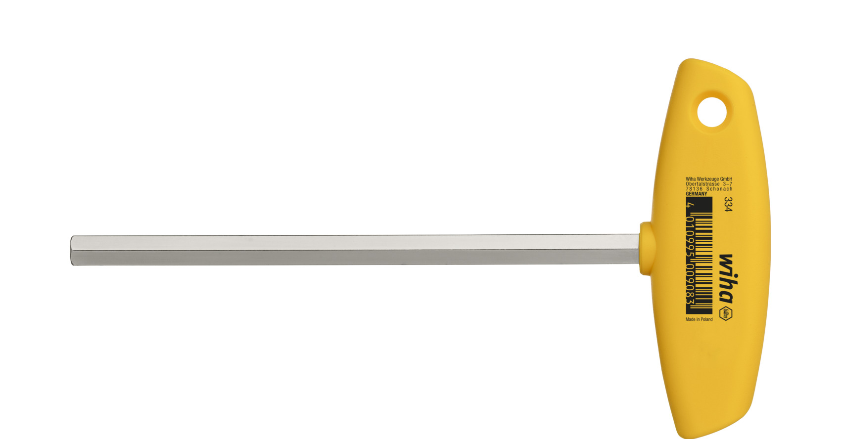 Wiha Stiftschlüssel mit Quergriff Sechskant glanzvernickelt 00911 3 x 350 mm