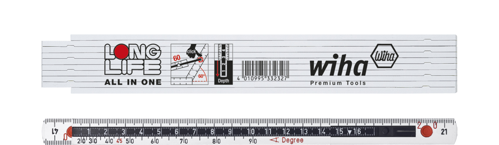 WIHA 41010001   RULER FOLDING 1M PLASTIC NOTE THIS ONE IS YELLOW NOT WHITE