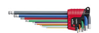 Stiftschlüssel Set im ErgoStar Halter Sechskant-Kugelkopf MagicRing® 10-tlg. farbig leuchtend